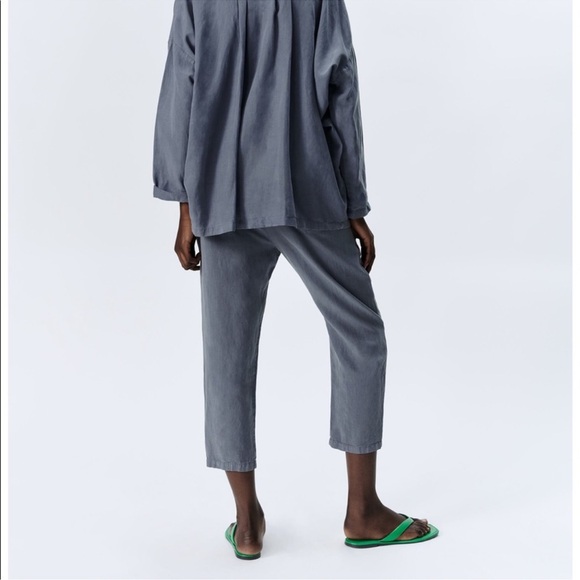 Zara Linen Tie-Waist Pants - Picture 4 of 6